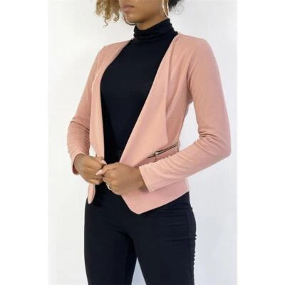 Elegant Ladies Blazer Jacket Fitted Dusky Pink 34/36/38 #J909 - Image 1 of 4