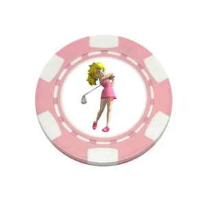 Princess Peach Super Mario Nintendo Clay Poker Chip Golf Ball Marker Card Guard - Picture 1 of 1