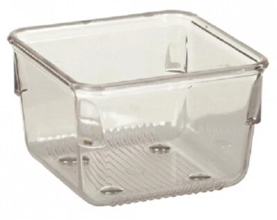 6x Interdesign LINUS SMALL ORGANISERS 8.1x8.1x5.1cm Rubber Feet, Clear Acrylic - Image 1 of 4