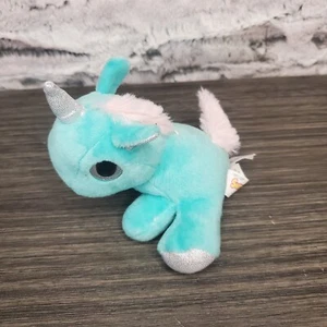 Surprizamals Teal Aqua Tiny Unicorn Mini Plush Stuffed Animal 4" Pocket Pet - Picture 1 of 5