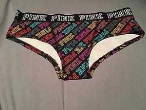 Victoria's Secret Hipster-Slip pink Logo neu mit Etikett pink Logo Multi-Print Gr. L kostenloser Versand - Bild 1 von 2