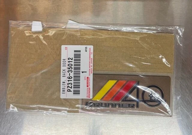 Genuine Toyota 4Runner 40th Anniversary Emblem Back Door PZ316-35012 - Image 1 of 1