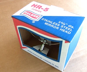 DELBAR NOS HR-5 Convex 5 5/8" Dia. Stainless Steel Mirror Head OEM Made in USA - Picture 1 of 6