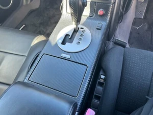 JDM NISSAN SKYLINE V35 RHD SHIFT CONSOLE WITH CARBON TYPE COVER COATING OEM - Picture 1 of 9