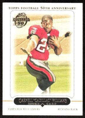 2005 10030B Topps 50TH ANNIVERSARY Cadillac Williams Rookie Tampa Bay Buccaneers - Image 1 of 2