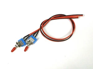 Dos mini interruptores de palanca BBT de alta resistencia precableados de 12 voltios 10 amperios - Imagen 1 de 1