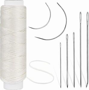 Waxed Thread 32 Yards , Leather Sewing Waxed Thread with Hand Sewing Needles Kit