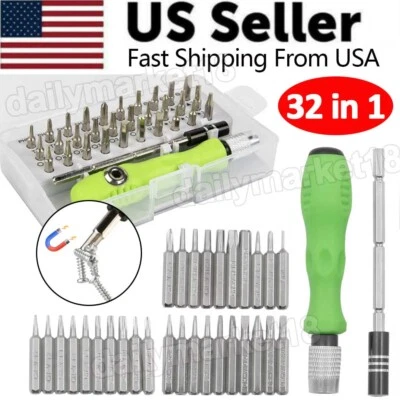 32in1 Precision Screwdriver Set PC Phone Electronics Repair Tool Magnetic Bit - Image 1 of 4