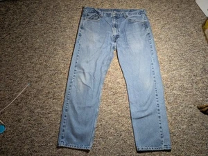 Levis 505 Jeans Mens 40x30 Blue Regular Straight Work Pants - Picture 1 of 5