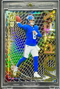 Jaxson Dart  RARE ROOKIE RC BLACK GOLD   REFRACTOR INVESTMENT CARD  GIANTS MINT - Picture 1 of 2