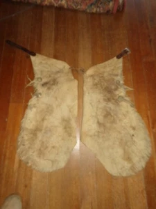 Vintage Western Cowboy Fledermaus Chaps mit Fransen & Conchos - Bild 1 von 10