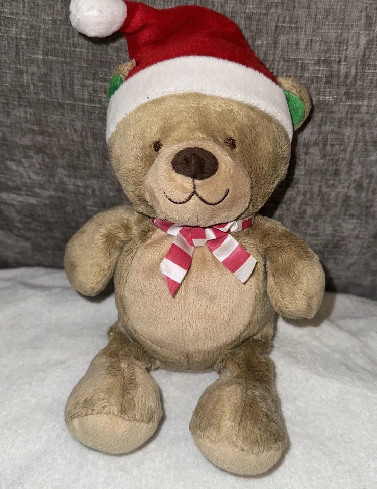 Sombrero de Papá Noel de 9 pulgadas de felpa de oso de Navidad Just One You Carters orejas verdes Foto 1 de 4