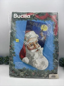 Bucilla Needlepoint Jolly Old St. Nick Kit Calza di Natale 60723 Babbo Natale - Foto 1 di 14