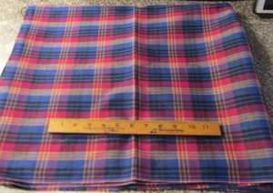 2 yard x 64" wide Quilt Fabric Blue & Pink Check Plaid Thin Cranston Print - Picture 1 of 4
