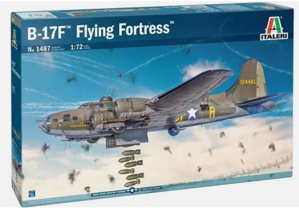 Italeri 1487 1:72 USAAF B-17F Flying Fortress Memphis Belle and 100 Bomb Group - Image 1 of 1