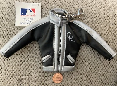Vintage 1992 Colorado Rockies Leather Jacket Keychain MLB Baseball RGA - Image 1 of 2