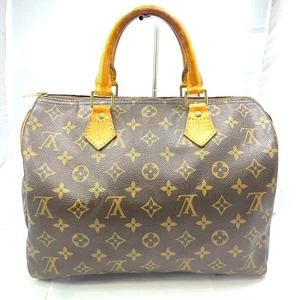 Louis Vuitton Monogram Speedy 30 Boston Bag Hand Bag Brown M41526 Auth Used F/S - Picture 1 of 19