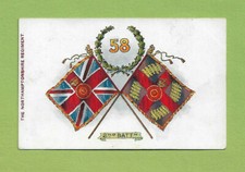 #B.   MILITARY  REGIMENTAL COLOURS  POSTCARD -  THE NORTHAMPTONSHIRE REGIMENT