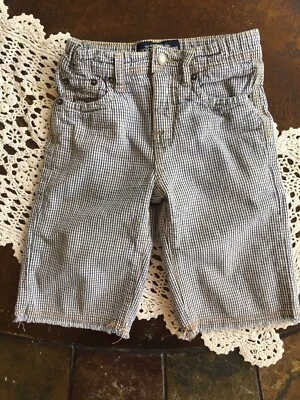 Pantalones Cortos LUCKY BRAND Niños Cintura Ajustable TALLA 5 Blanco y Negro Rayado Foto 1 de 4