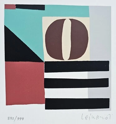 Ermanno Leinardi O.T.Handsigniert Lufthansa Serigrafie Italienische Abstrakte - Bild 1 von 4