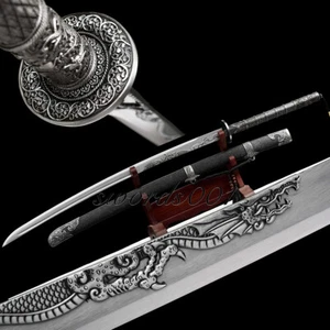 54 Inches Sharp Miao Dao Broadsword Chinese Saber Carbon Steel Kung Fu Sword - Picture 1 of 14