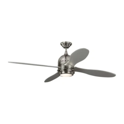 56" Ceiling Fan + Remote Unique Torpedo Propeller Elegant Modern Frosted Light - Image 1 of 2
