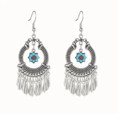 Ethnic Style Tassel Earrings for women fashion Earrings Hook Jewelry Gift Hook - Image 1 of 4