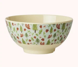 RICE: Two Tone Schüssel aus Melamin, Blue Happy Forest Print, 15 cm, 700 ml - Bild 1 von 1