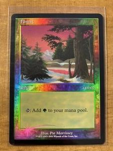 MTG✨Arena League PROMO 2001 FOREST FOIL (Ice Age)✨Arena MINT Land UNPLAYED - Picture 1 of 2