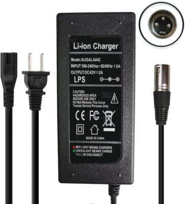 AUGALA 36V Battery Charger For Razor MX500 MX650 Dirt Rocket XLR Bike Electric Scooter