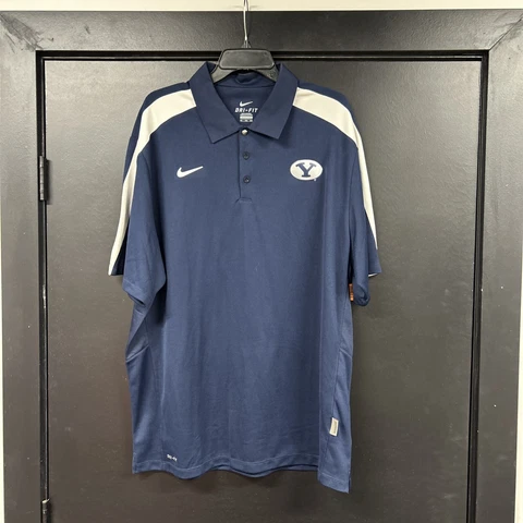 Nike BYU Cougars Dri Fit Polo Mens 2XL Authentic Nike Team Golf Football Cover