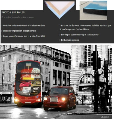 ref001 - cadre toile londres tirage limitée 200 exemplaires - 40x60cm - Photo 1/4
