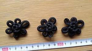 Posamentknopf schwarz 3,5 x4,5cm Posamentknöpfe Posamente - Bild 1 von 1