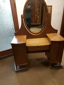 kommode mit aufsatz spiegel art deco birke 125cm breit frei haus geliefert - Bild 1 von 9