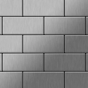Mosaico azulejo macizo metal acero inoxidable cepillado gris 1,6mm fuerte Subway-S-B - Imagen 1 de 7