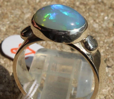 Brasil Opal 2.5 Karat 950er Silberring Größe 17,5 mm - Bild 1 von 4