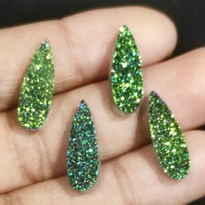Pendientes de piedras preciosas de cuarzo druzy ágata de titanio natural suministro lágrima Drusy - Imagen 1 de 10