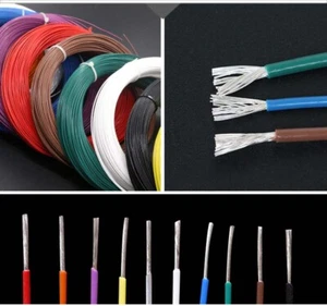 0.05-1.5mm² PTFE Silver-plated Copper Cable Stranded Wire Hook-up 200°C Coloured - Picture 1 of 6