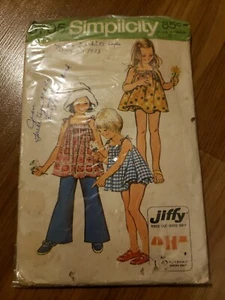 5705 Simplicity SEWING Pattern Kids Girls Tops Bell Bottoms Complete - Picture 1 of 6