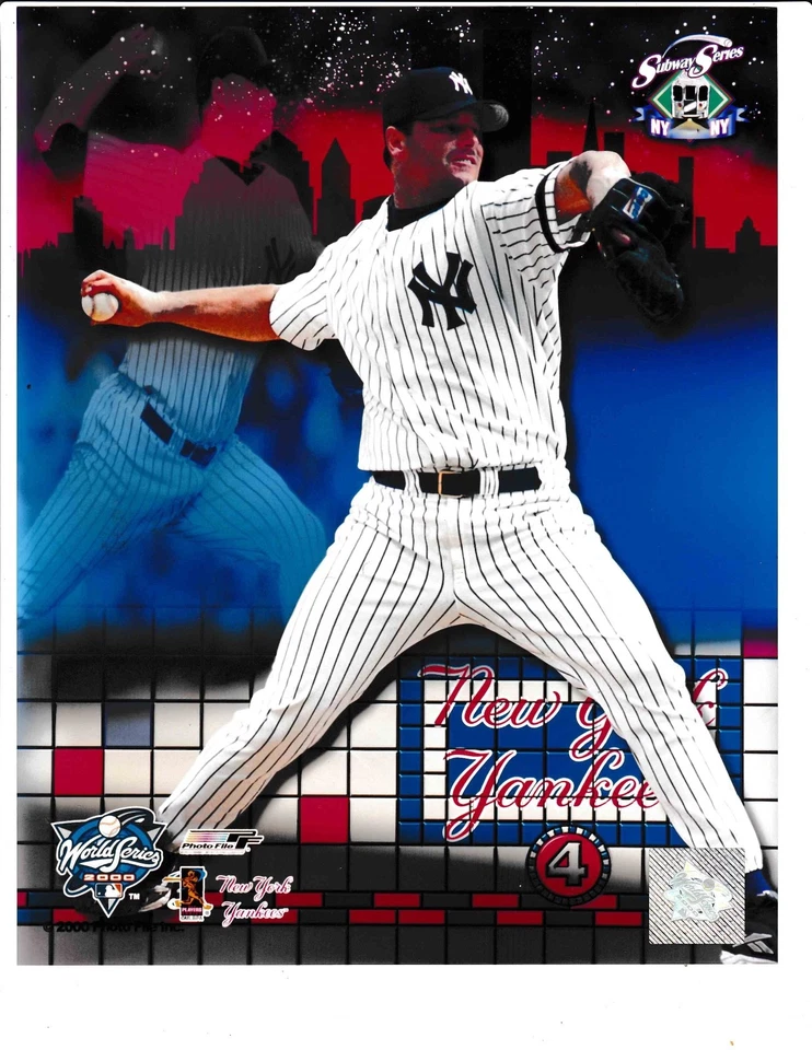 ROGER CLEMENS 2000 WORLD SERIES NY YANKEES 8X10 LICENSED PHOTO - Image 1 of 1