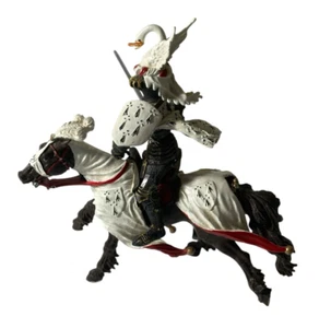 Plastoy Medieval Knight on Horse Safari LTD White Red Swan Plastic Vintage - Picture 1 of 8
