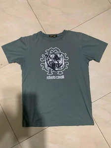 Roberto Cavalli Jungle Graphic Crew Neck T-Shirt Size S - Bild 1 von 7