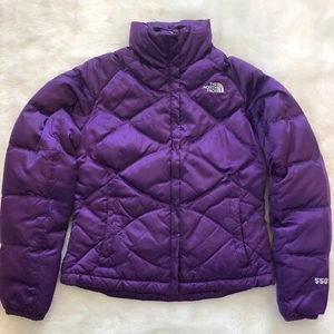 The North Face 550 Aconcagua Goose Down Fill Puffer Purple Jacket Womens Size XS - Picture 1 of 7