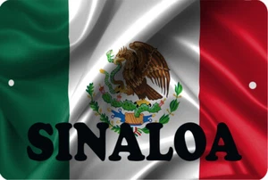 Mexico Flag Sinaloa Mexican Mex 8" x 12" Aluminum Metal Sign - Picture 1 of 2