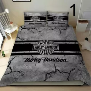 NEW Harley-Davidson Motorcycle HLD Bedding Set with Pillowcase, Gift For Fans - Picture 1 of 10