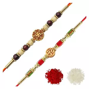 Combo Rakhi para el hermano Rakhi para Bhaiyya/Bhai para Bhai Dooj y Raksha Bandhan - Imagen 1 de 6