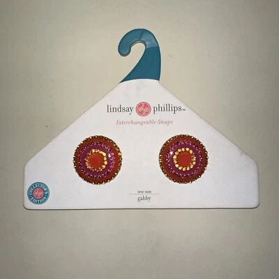 Lindsay Phillips 均码 可互换扣 Fuschia/橙色 - 全新! — 第 1/2 张图片