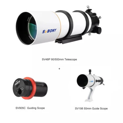 SVBONY SV48P 90500 Refractor Telescope + 50mm Guiding Scope + Guiding Camera - Image 1 of 4