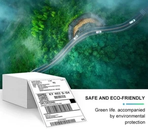 1000 4x6 Thermal Shipping Labels - Foldable Premium Fanfold Labels - USA SELLER - Picture 1 of 5