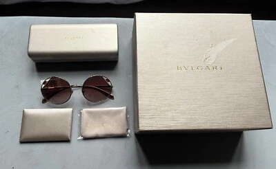 Occhiali da sole donna Bvlgari Serpenteyes BV6159 278/13 rotondi oro metallo specchiato - Immagine 1 di 4